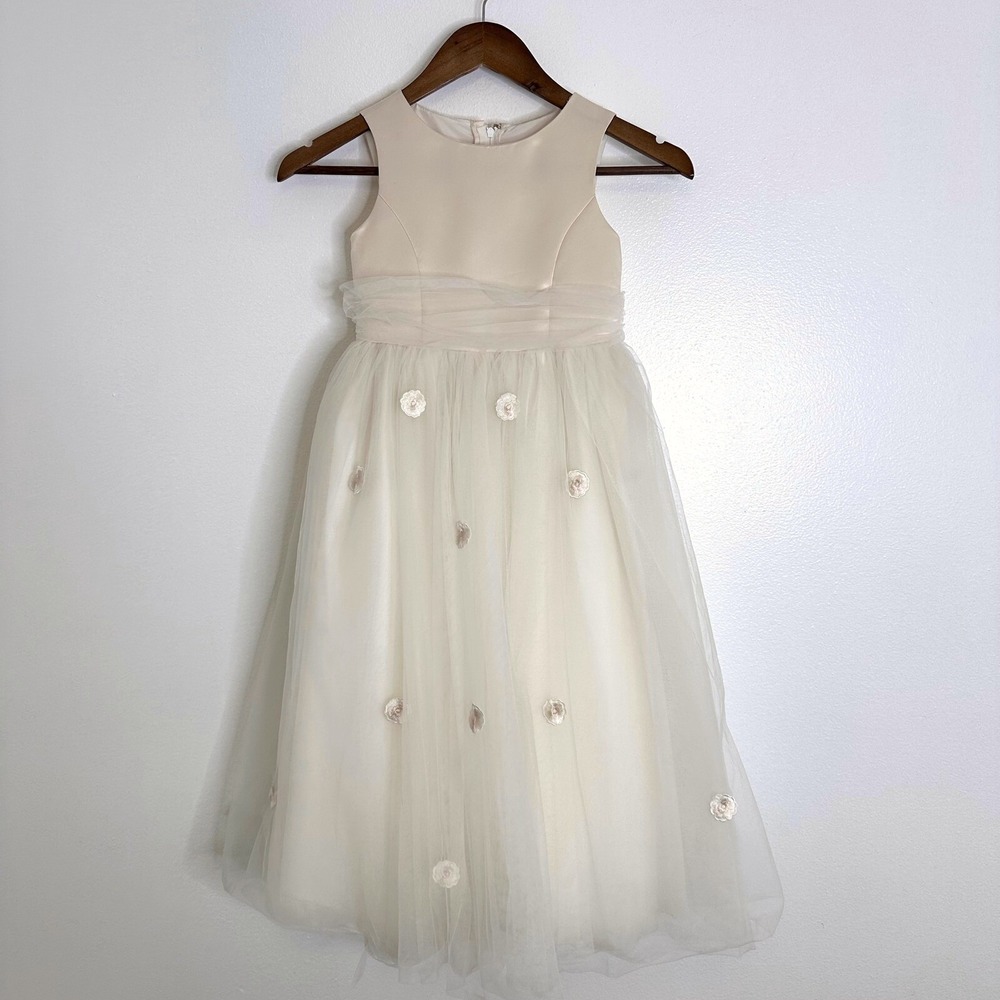 Michaelangelo Flower Girl Dress 7283 Ivory Size‎ 5